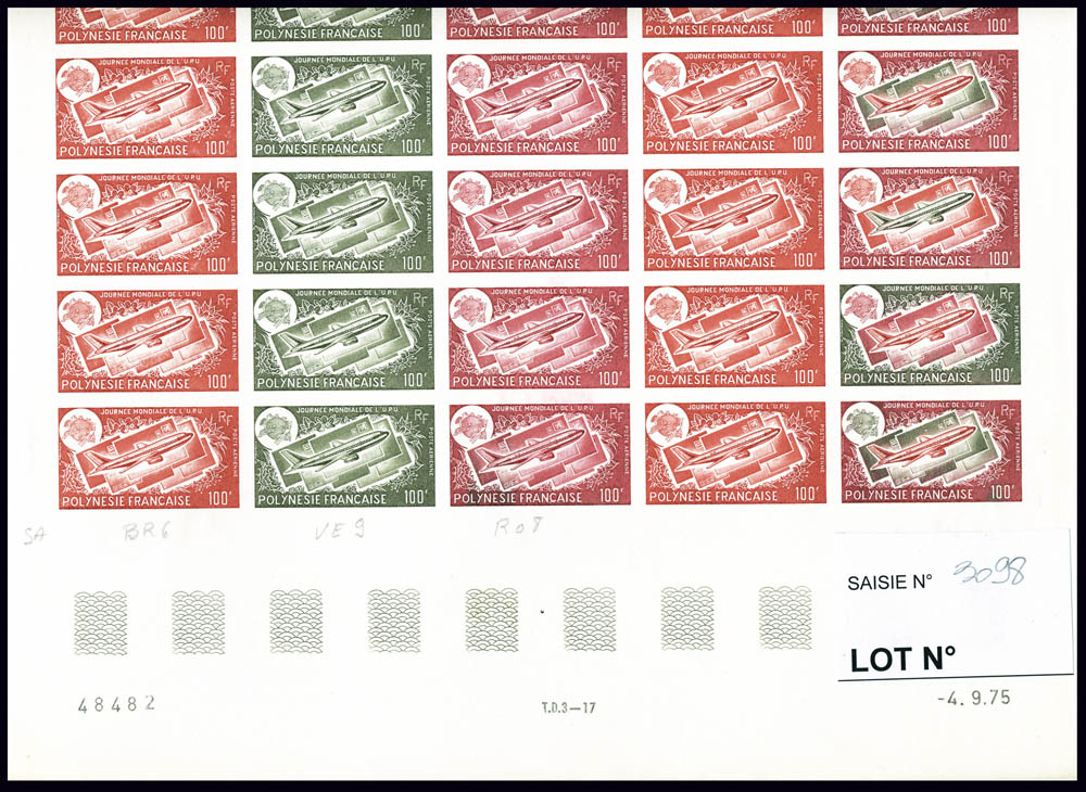 Lot 2534 - polynesie poste aerienne - Francois Feldman F.C.N.P François FELDMAN sale #124 Lot 2534 - polynesie poste aerienne - Francois Feldman F.C.N.P François FELDMAN sale #124