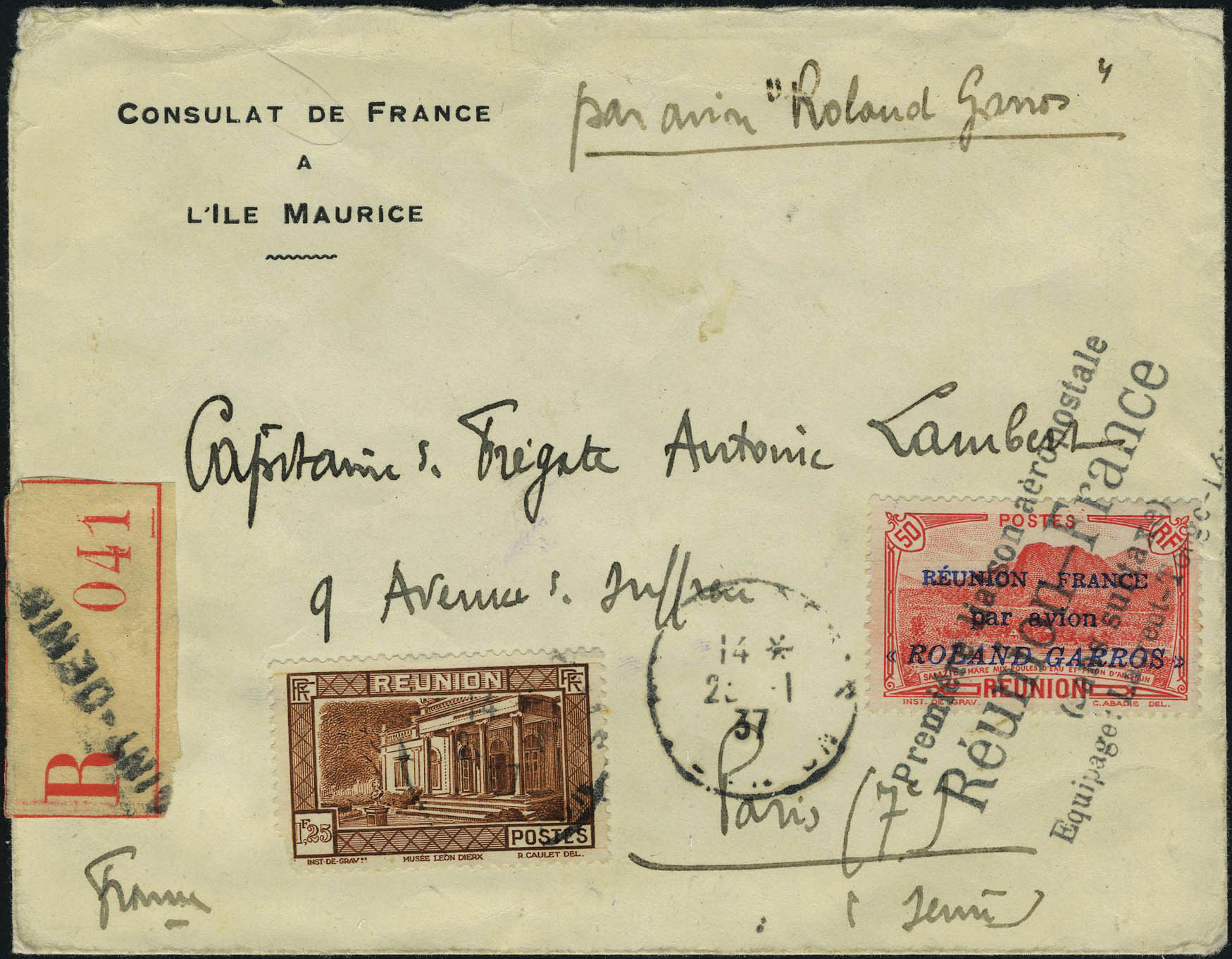 Lot 2599 - Reunión poste aerienne - Francois Feldman F.C.N.P François FELDMAN sale #124 Lot 2599 - Reunión poste aerienne - Francois Feldman F.C.N.P François FELDMAN sale #124