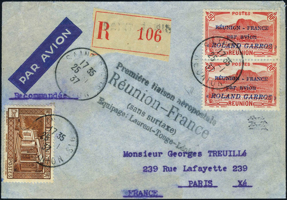 Lot 2600 - Reunión poste aerienne - Francois Feldman F.C.N.P François FELDMAN sale #124 Lot 2600 - Reunión poste aerienne - Francois Feldman F.C.N.P François FELDMAN sale #124