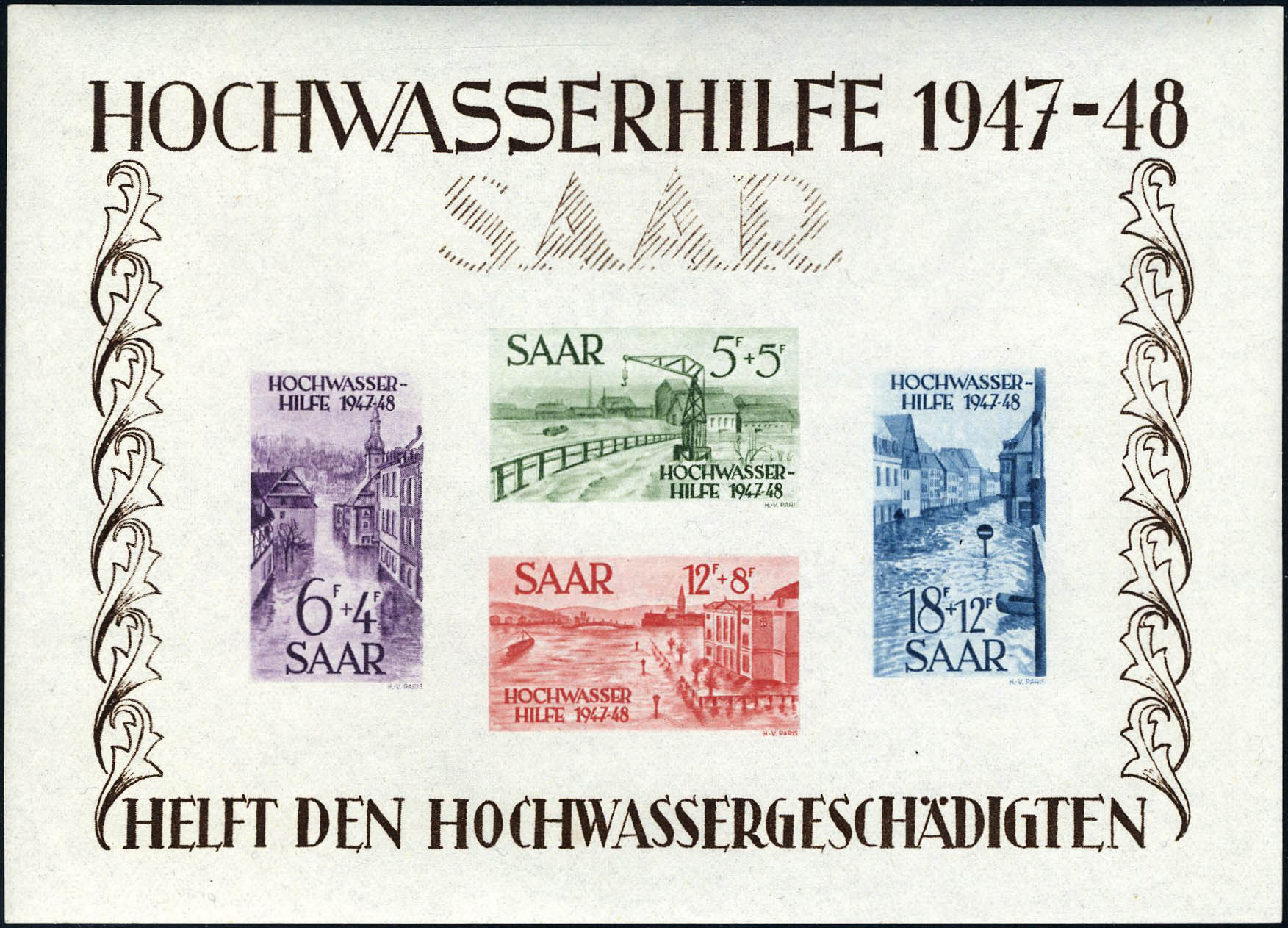 Lot 2711 - Sarre BLOCS & FEUILLETS -  Francois Feldman F.C.N.P François FELDMAN sale #124