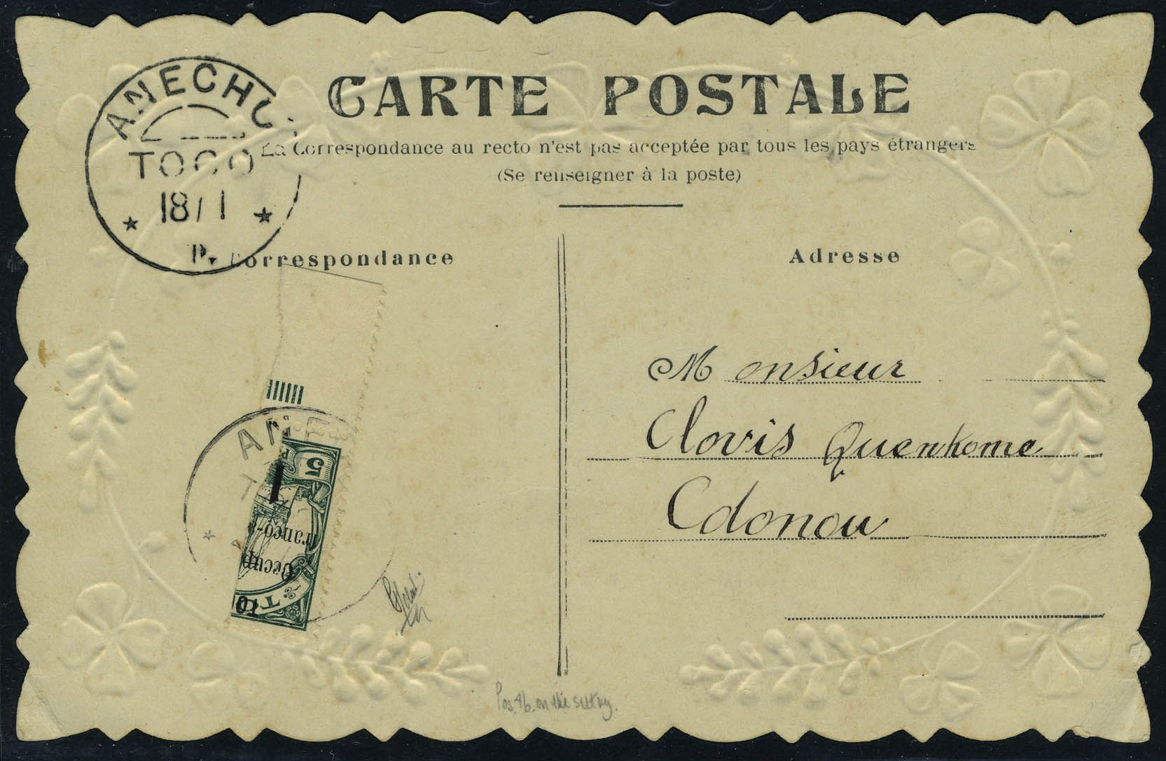 Lot 2820 - togo  -  Francois Feldman F.C.N.P François FELDMAN sale #124