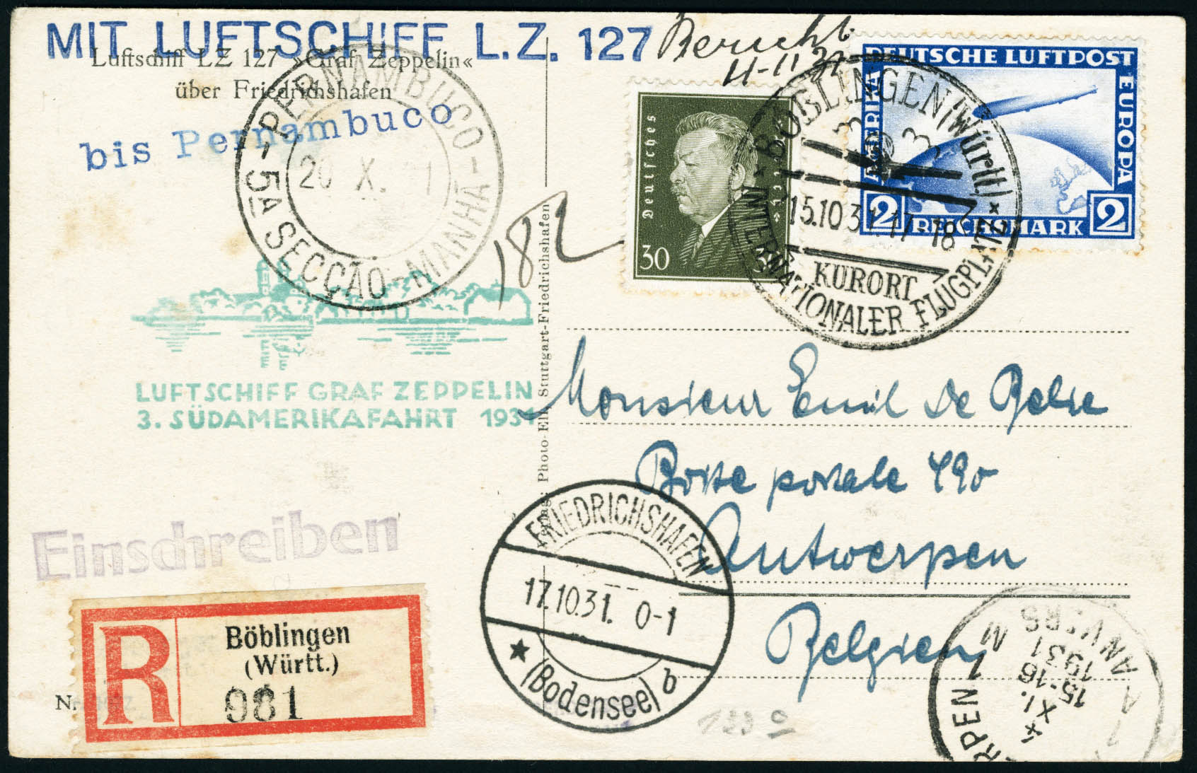 Lot 2918 - allemagne poste aerienne - Francois Feldman F.C.N.P François FELDMAN sale #124 Lot 2918 - allemagne poste aerienne - Francois Feldman F.C.N.P François FELDMAN sale #124