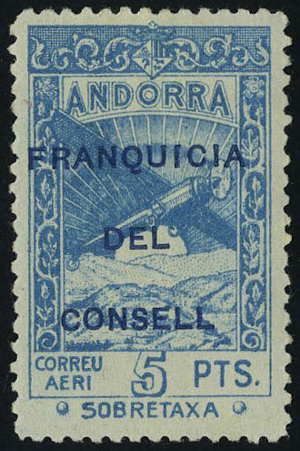 Lot 2963 - andorre espagnol poste aerienne -  Francois Feldman F.C.N.P François FELDMAN sale #124
