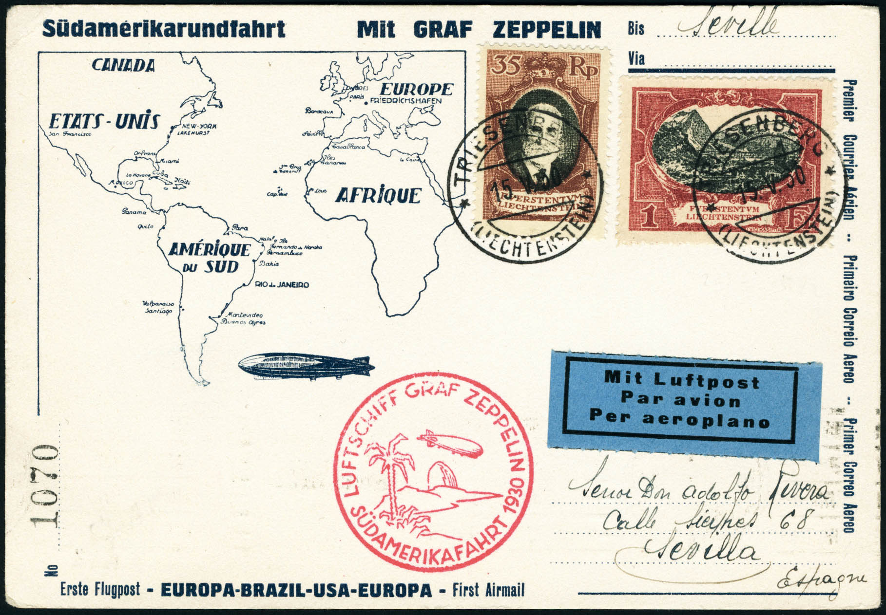 Lot 3219 - Liechtenstein poste aerienne - Francois Feldman F.C.N.P François FELDMAN sale #124 Lot 3219 - Liechtenstein poste aerienne - Francois Feldman F.C.N.P François FELDMAN sale #124