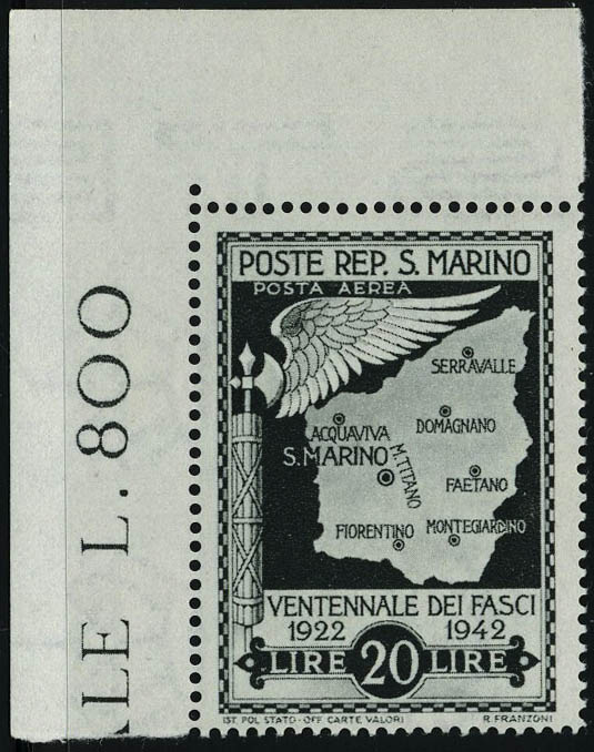 Lot 3308 - saint marin poste aerienne - Francois Feldman F.C.N.P François FELDMAN sale #124 Lot 3308 - saint marin poste aerienne - Francois Feldman F.C.N.P François FELDMAN sale #124
