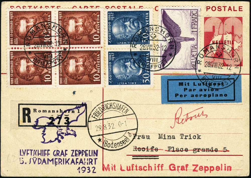 Lot 3362 - suisse poste aerienne - Francois Feldman F.C.N.P François FELDMAN sale #124 Lot 3362 - suisse poste aerienne - Francois Feldman F.C.N.P François FELDMAN sale #124
