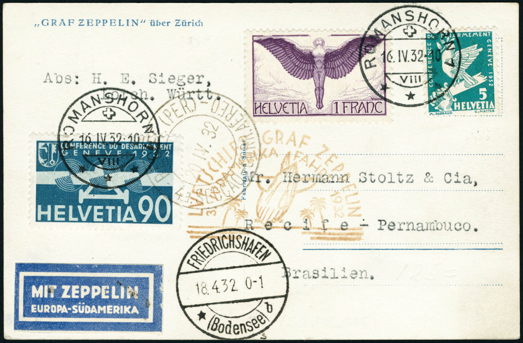 Lot 3369 - suisse poste aerienne - Francois Feldman F.C.N.P François FELDMAN sale #124 Lot 3369 - suisse poste aerienne - Francois Feldman F.C.N.P François FELDMAN sale #124
