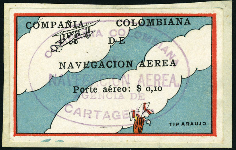 Lot 3496 - colombie poste aerienne -  Francois Feldman F.C.N.P François FELDMAN sale #124