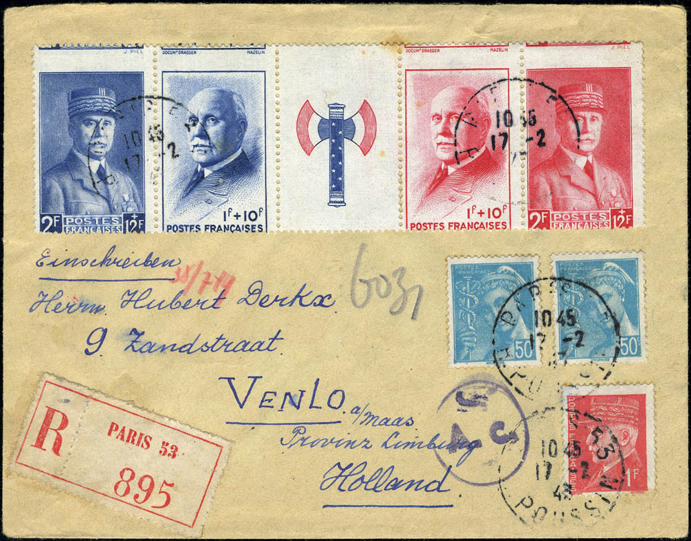 Lot 643 - France a partir de 1900 -  Francois Feldman F.C.N.P François FELDMAN sale #124