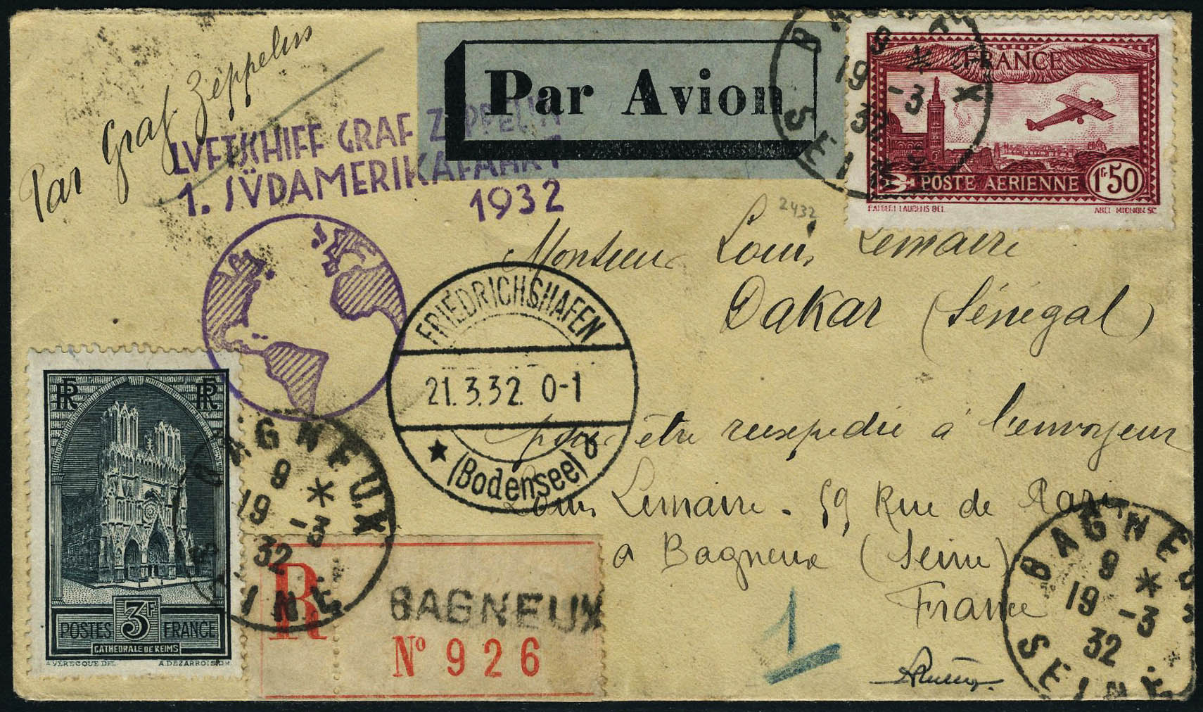 Lot 978 - France poste aerienne - Francois Feldman F.C.N.P François FELDMAN sale #124 Lot 978 - France poste aerienne - Francois Feldman F.C.N.P François FELDMAN sale #124