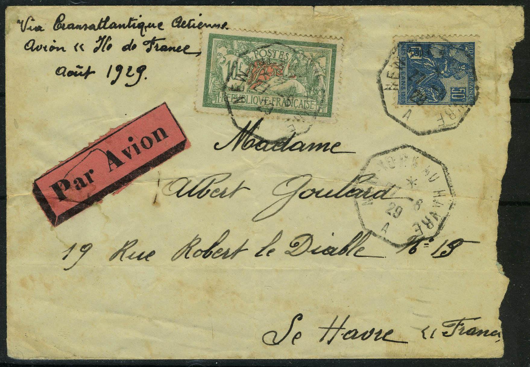 Lot 979 - France poste aerienne - Francois Feldman F.C.N.P François FELDMAN sale #124 Lot 979 - France poste aerienne - Francois Feldman F.C.N.P François FELDMAN sale #124