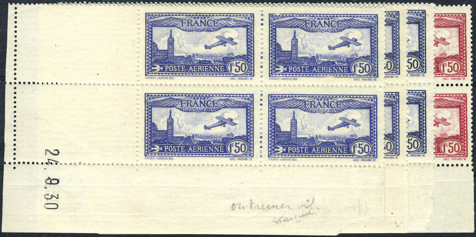 Lot 980 - France poste aerienne - Francois Feldman F.C.N.P François FELDMAN sale #124 Lot 980 - France poste aerienne - Francois Feldman F.C.N.P François FELDMAN sale #124