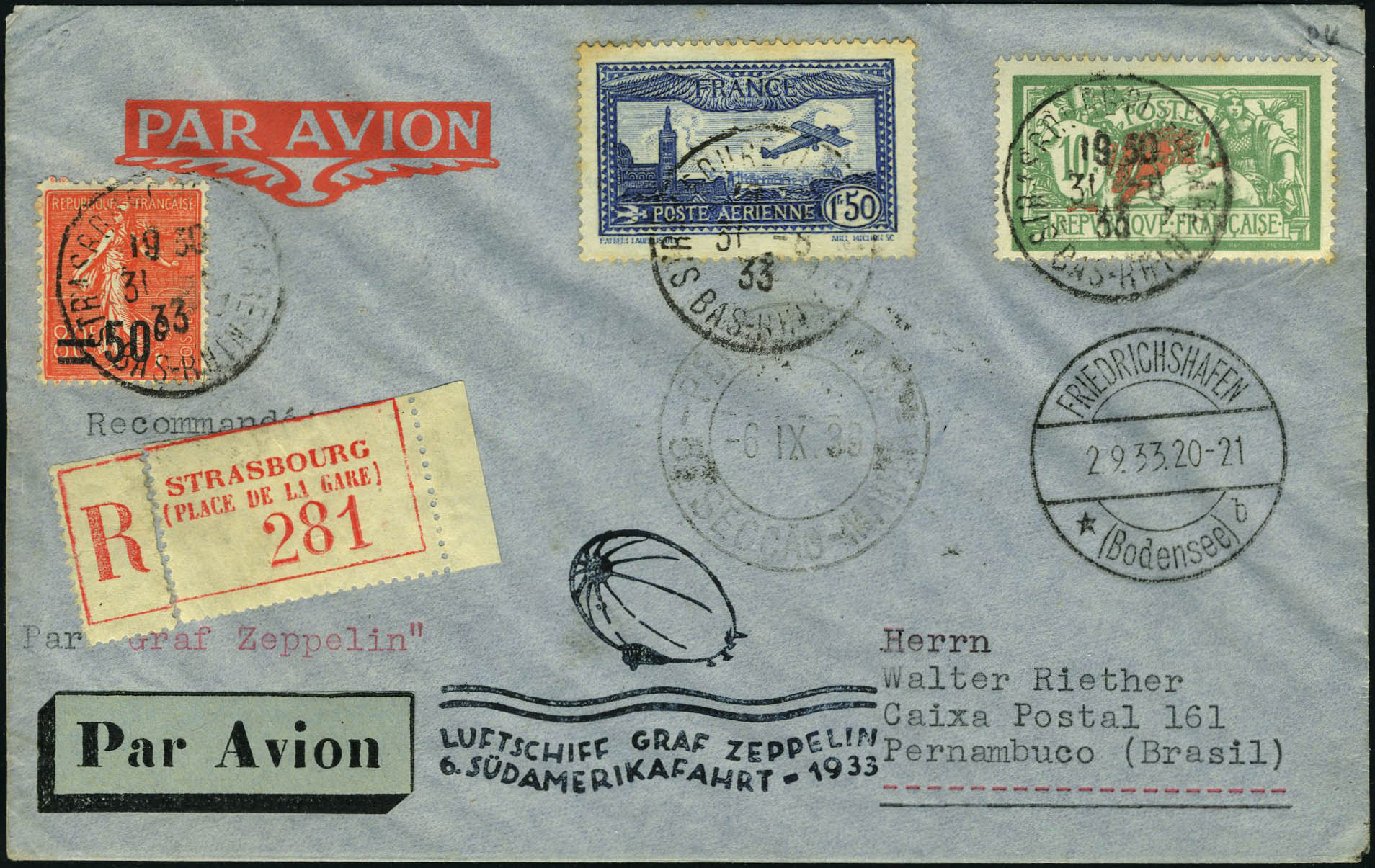 Lot 983 - France poste aerienne - Francois Feldman F.C.N.P François FELDMAN sale #124 Lot 983 - France poste aerienne - Francois Feldman F.C.N.P François FELDMAN sale #124