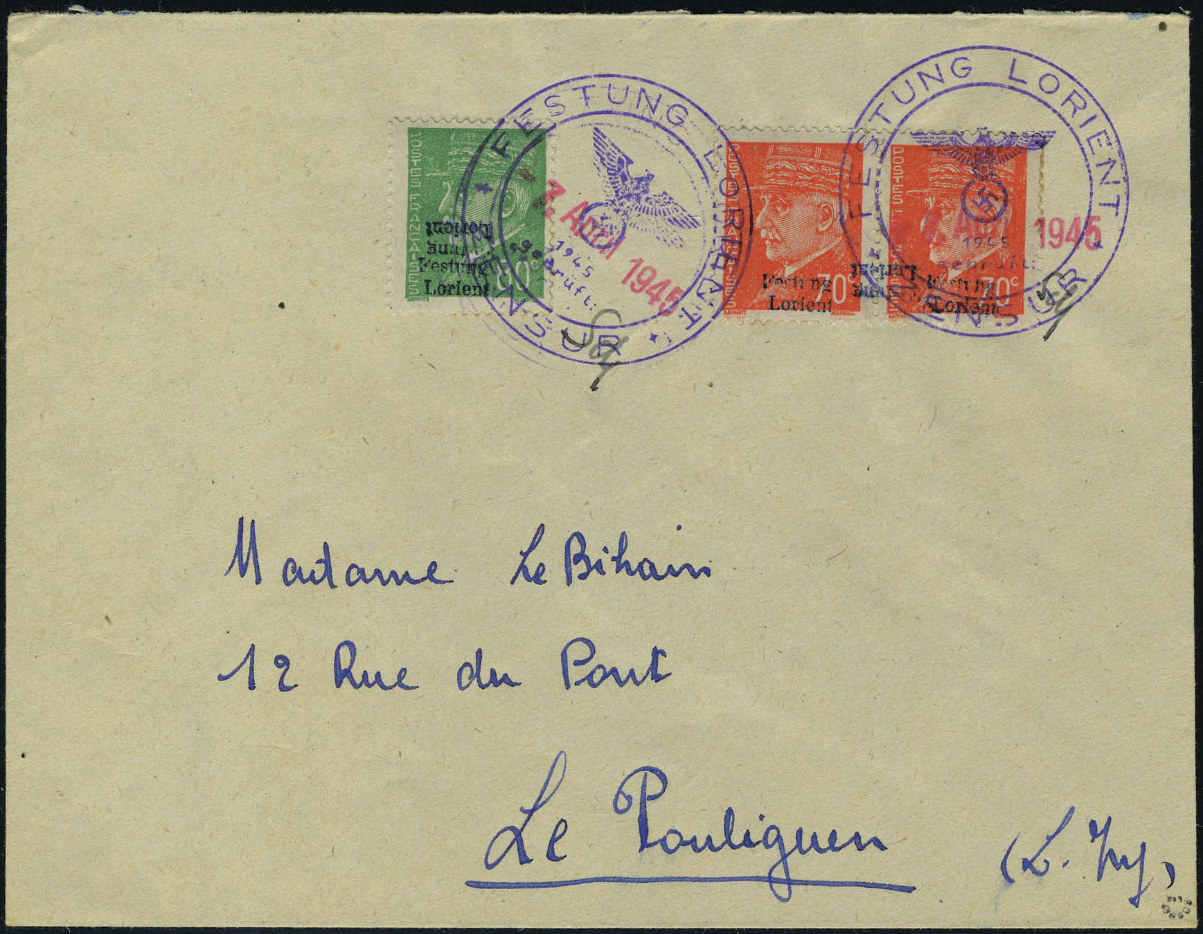 Lot 1000 - France timbres de guerre -  Francois Feldman F.C.N.P François FELDMAN sale #127