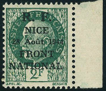 Lot 1080 - France timbres de liberation - cat. mayer -  Francois Feldman F.C.N.P François FELDMAN sale #127