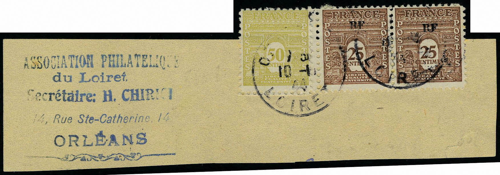Lot 1082 - France timbres de liberation - cat. mayer -  Francois Feldman F.C.N.P François FELDMAN sale #127