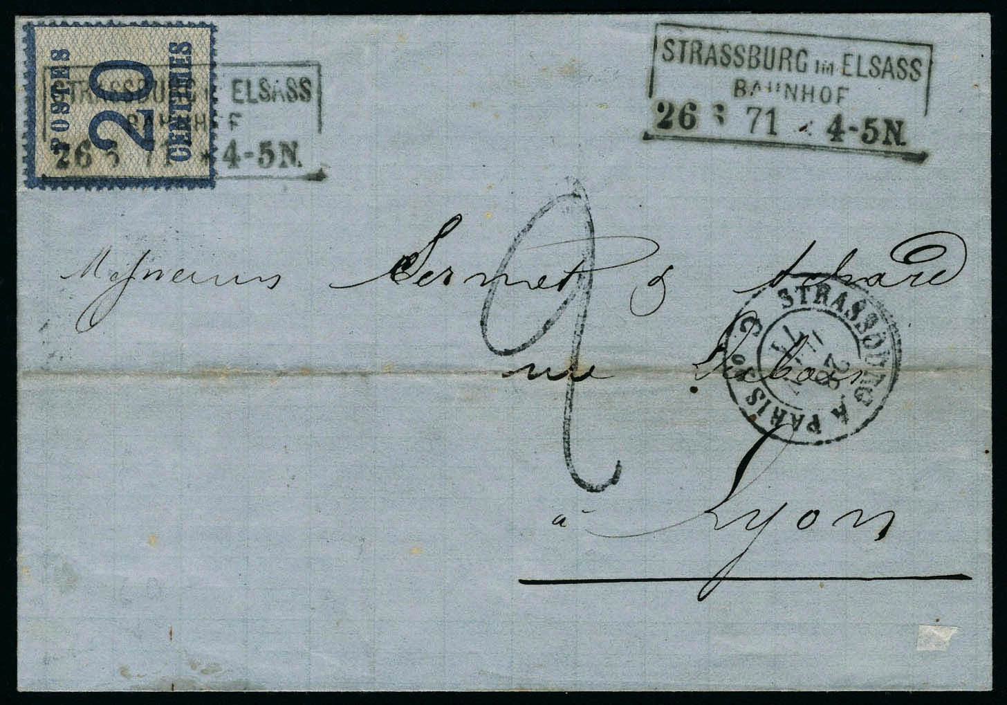Lot 1123 - France occupation allemande (1870/1871) - Francois Feldman F.C.N.P François FELDMAN sale #127 Lot 1123 - France occupation allemande (1870/1871) - Francois Feldman F.C.N.P François FELDMAN sale #127