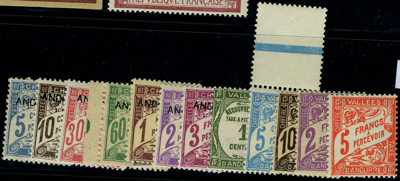 Lot 1225 - andorre timbres-taxe -  Francois Feldman F.C.N.P François FELDMAN sale #127