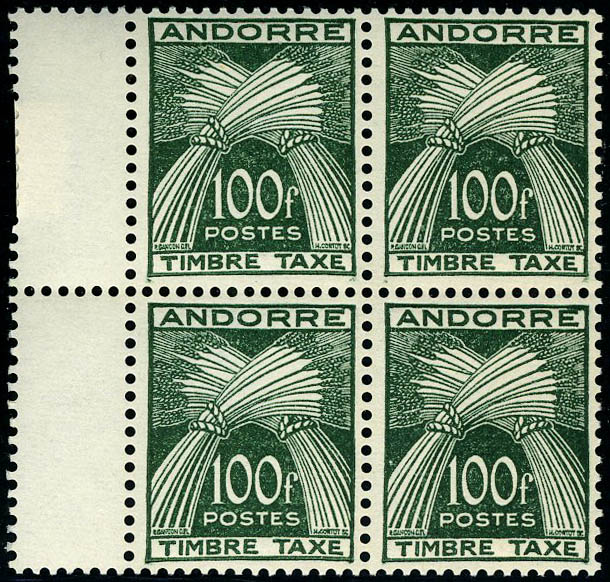 Lot 1232 - andorre timbres-taxe -  Francois Feldman F.C.N.P François FELDMAN sale #127
