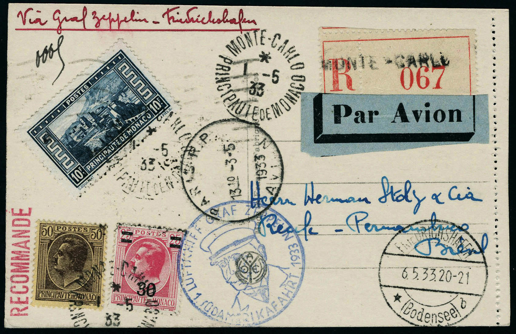 Lot 1277 - Monaco poste aerienne - Francois Feldman F.C.N.P François FELDMAN sale #127 Lot 1277 - Monaco poste aerienne - Francois Feldman F.C.N.P François FELDMAN sale #127