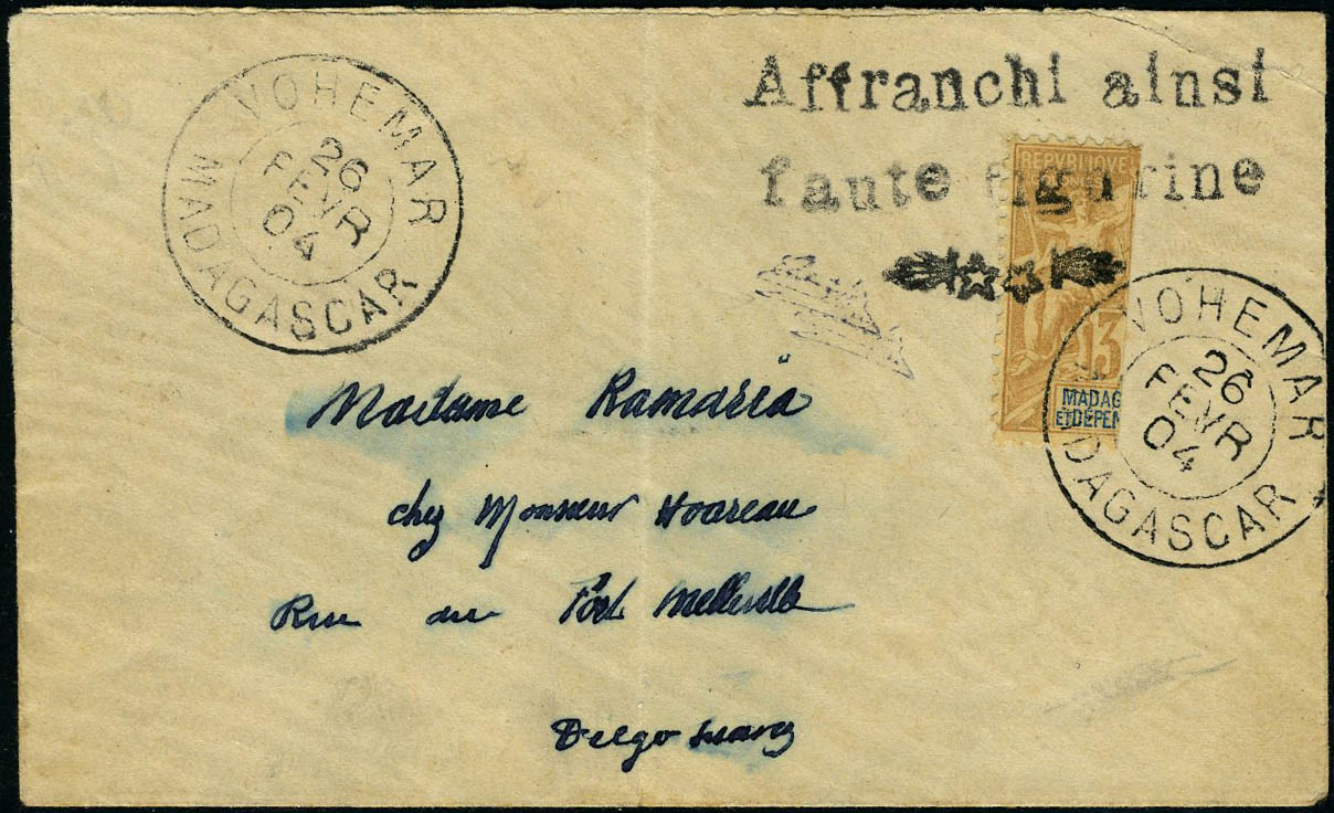 Lot 1913 - madagascar  -  Francois Feldman F.C.N.P François FELDMAN sale #127