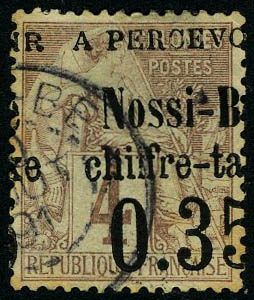 Lot 2004 - nossi-be timbres-taxe - Francois Feldman F.C.N.P François FELDMAN sale #127 Lot 2004 - nossi-be timbres-taxe - Francois Feldman F.C.N.P François FELDMAN sale #127