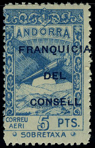 Lot 2603 - andorre espagnol poste aerienne -  Francois Feldman F.C.N.P François FELDMAN sale #127