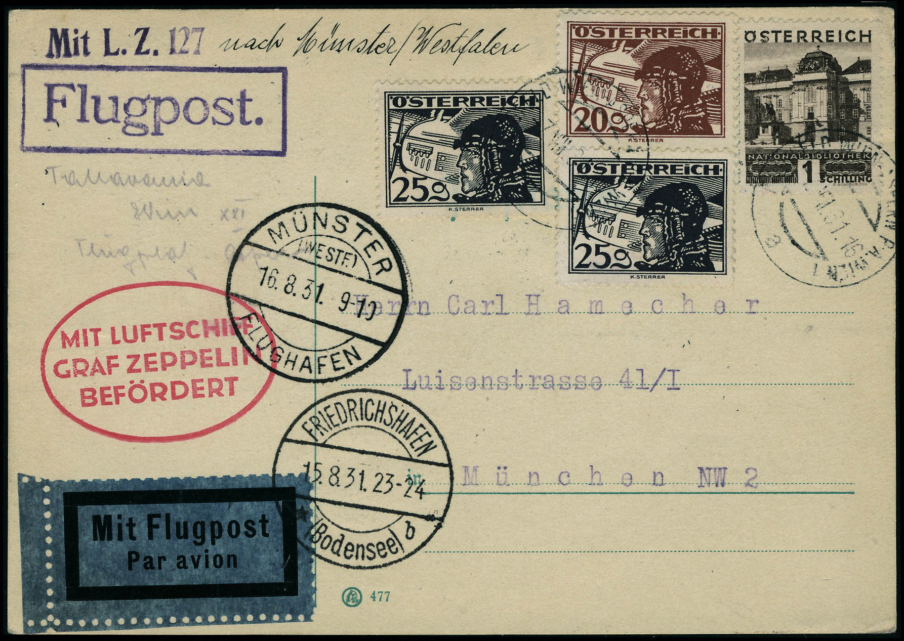 Lot 2621 - autriche poste aerienne - Francois Feldman F.C.N.P François FELDMAN sale #127 Lot 2621 - autriche poste aerienne - Francois Feldman F.C.N.P François FELDMAN sale #127