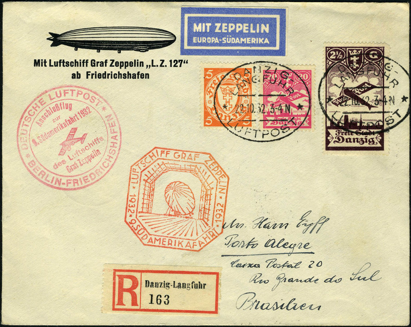 Lot 2710 - dantzig poste aerienne -  Francois Feldman F.C.N.P François FELDMAN sale #127