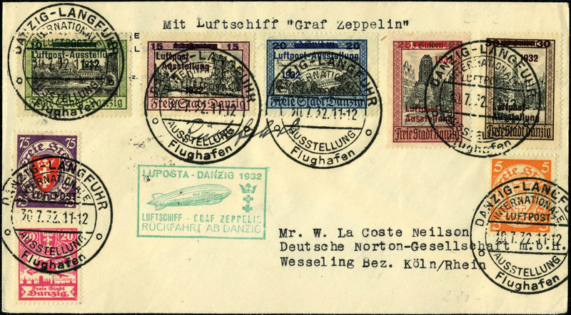 Lot 2711 - dantzig poste aerienne -  Francois Feldman F.C.N.P François FELDMAN sale #127