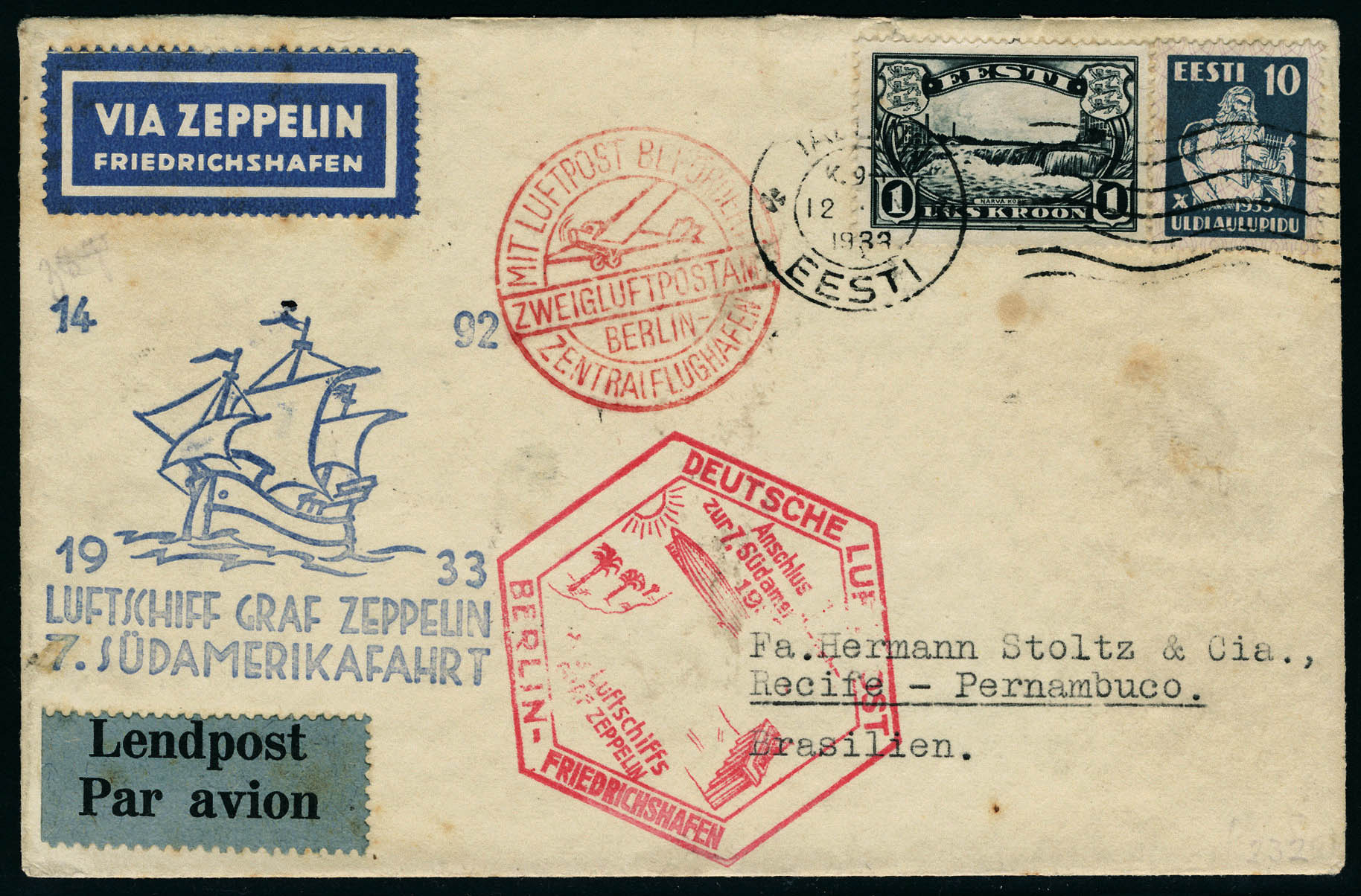 Lot 2744 - estonie poste aerienne - Francois Feldman F.C.N.P François FELDMAN sale #127 Lot 2744 - estonie poste aerienne - Francois Feldman F.C.N.P François FELDMAN sale #127