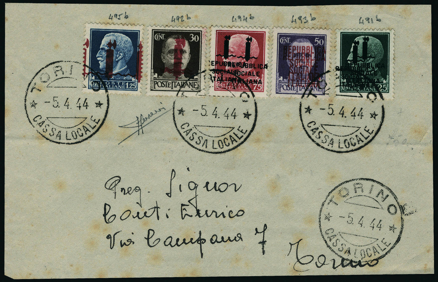Lot 2851 - italie (republique sociale)  -  Francois Feldman F.C.N.P François FELDMAN sale #127