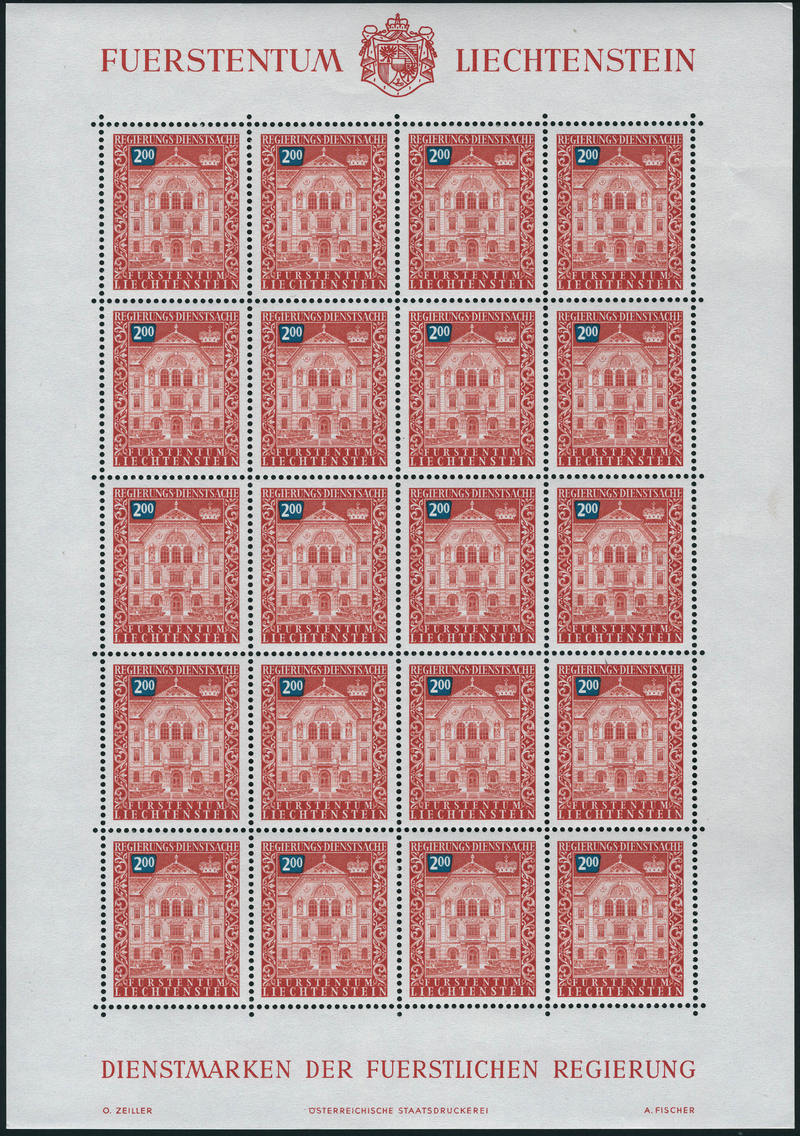 Lot 2902 - Liechtenstein timbres de service - Francois Feldman F.C.N.P François FELDMAN sale #127 Lot 2902 - Liechtenstein timbres de service - Francois Feldman F.C.N.P François FELDMAN sale #127