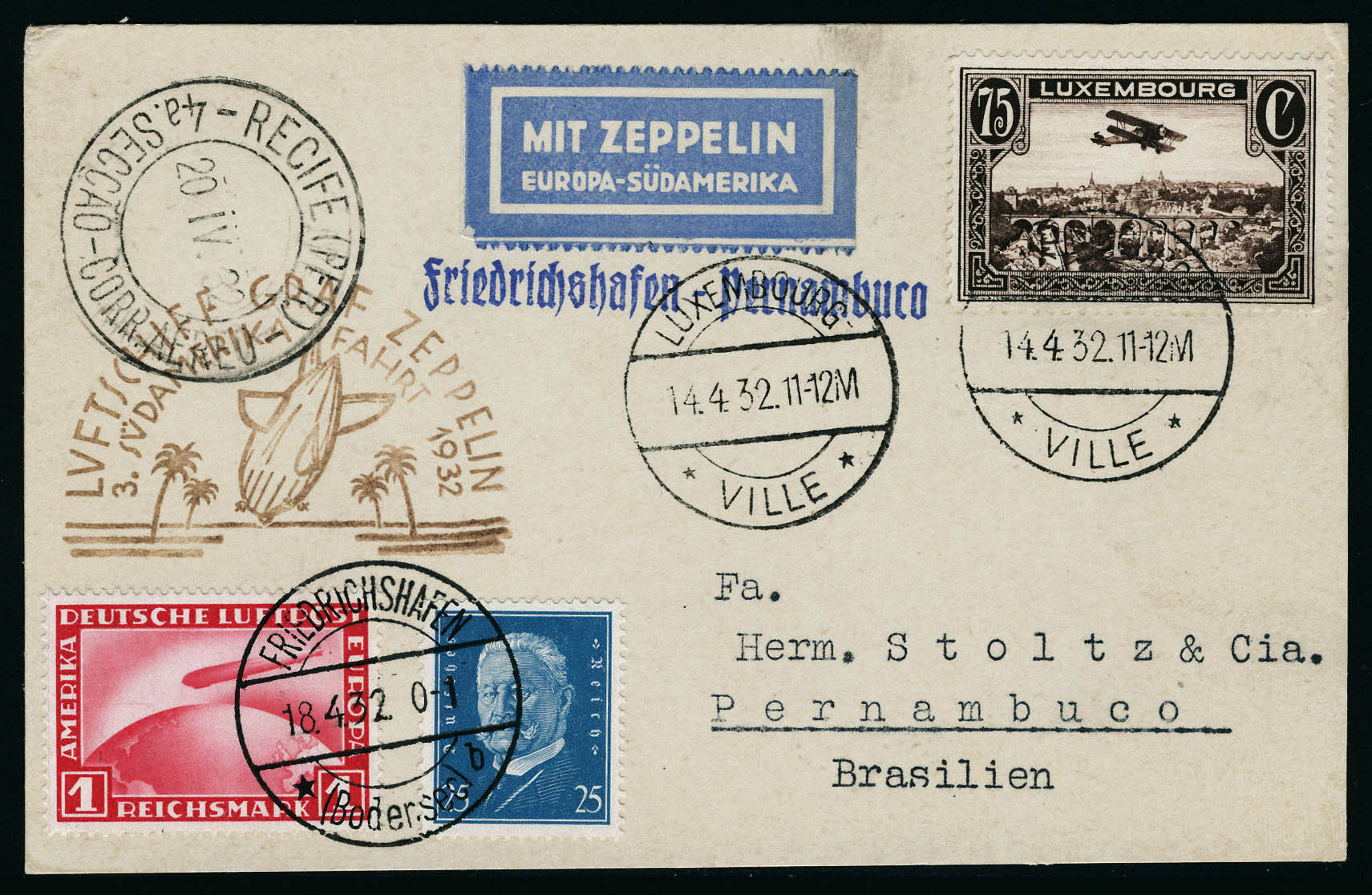 Lot 2917 - Luxembourg poste aerienne - Francois Feldman F.C.N.P François FELDMAN sale #127 Lot 2917 - Luxembourg poste aerienne - Francois Feldman F.C.N.P François FELDMAN sale #127