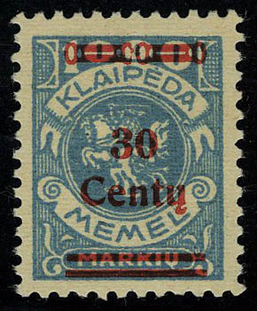 Lot 2924 - memel lituanien - Francois Feldman F.C.N.P François FELDMAN sale #127 Lot 2924 - memel lituanien - Francois Feldman F.C.N.P François FELDMAN sale #127