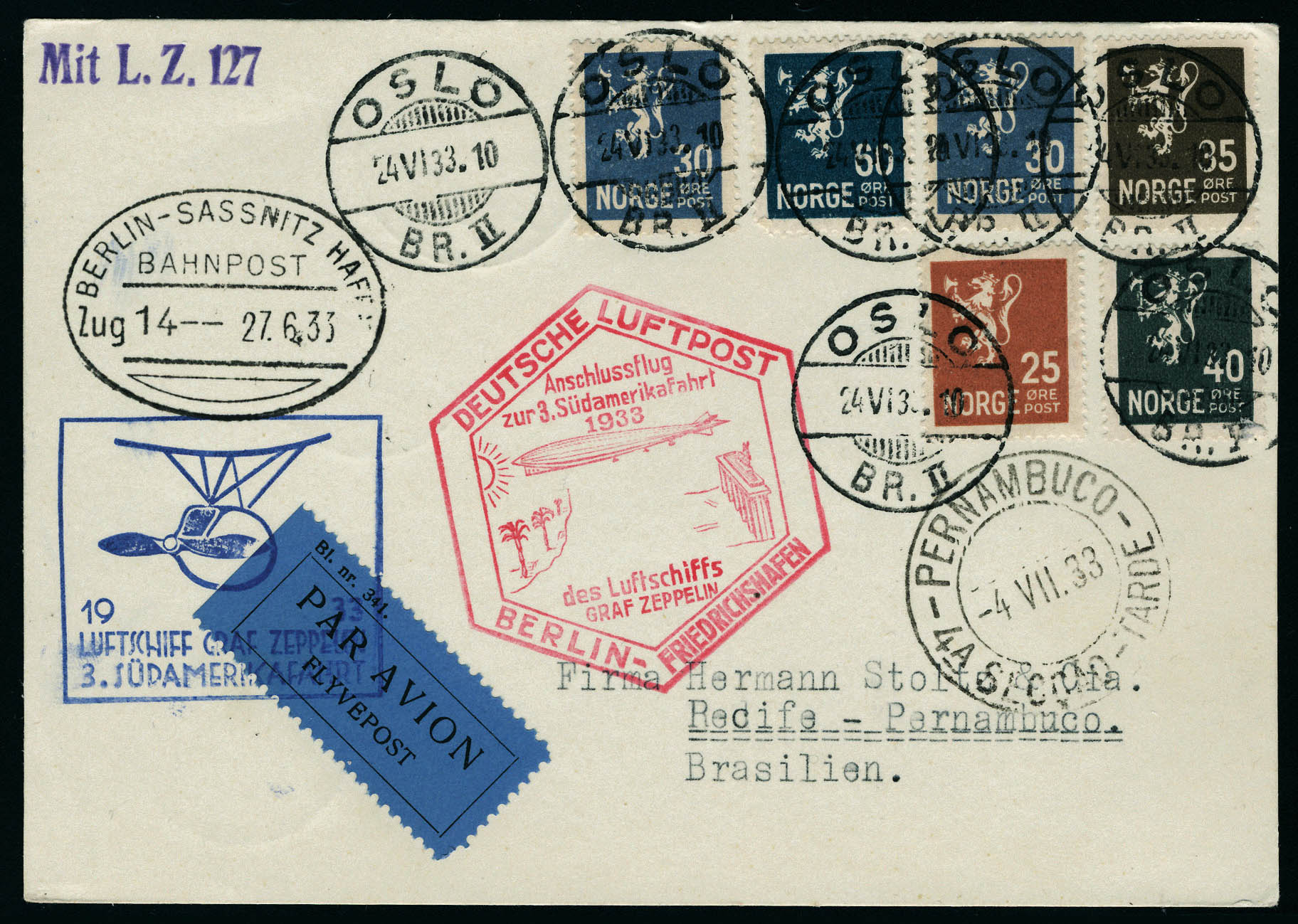 Lot 2926 - norvège poste aerienne - Francois Feldman F.C.N.P François FELDMAN sale #127 Lot 2926 - norvège poste aerienne - Francois Feldman F.C.N.P François FELDMAN sale #127