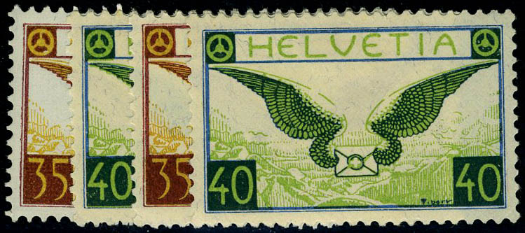 Lot 3032 - suisse poste aerienne -  Francois Feldman F.C.N.P François FELDMAN sale #127