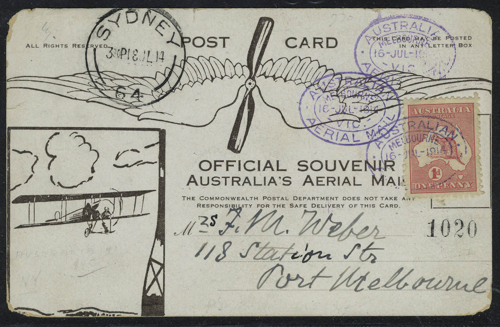 Lot 3149 - australie poste aerienne - Francois Feldman F.C.N.P François FELDMAN sale #127 Lot 3149 - australie poste aerienne - Francois Feldman F.C.N.P François FELDMAN sale #127