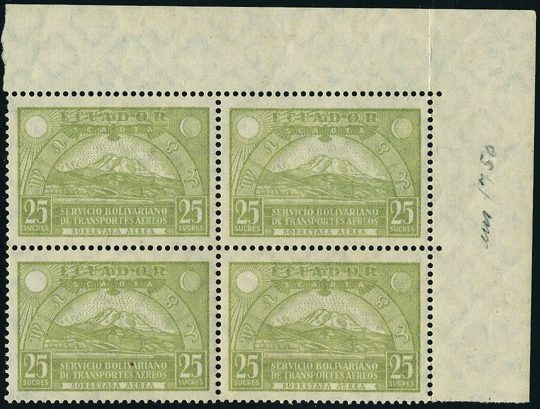 Lot 3242 - equateur poste aerienne -  Francois Feldman F.C.N.P François FELDMAN sale #127