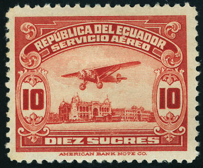 Lot 3243 - equateur poste aerienne -  Francois Feldman F.C.N.P François FELDMAN sale #127