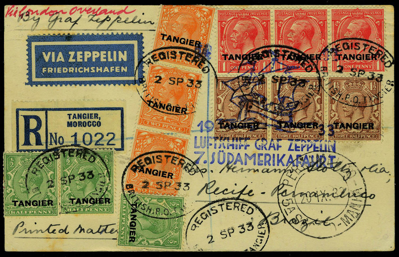 Lot 3371 - MAROC (BUREAUX ANGLAIS - TANGER) poste aerienne -  Francois Feldman F.C.N.P François FELDMAN sale #127