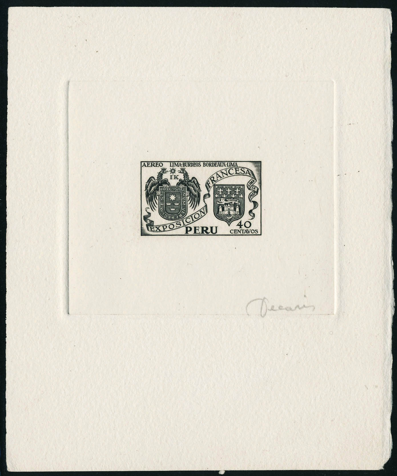 Lot 3416 - perou poste aerienne - Francois Feldman F.C.N.P François FELDMAN sale #127 Lot 3416 - perou poste aerienne - Francois Feldman F.C.N.P François FELDMAN sale #127
