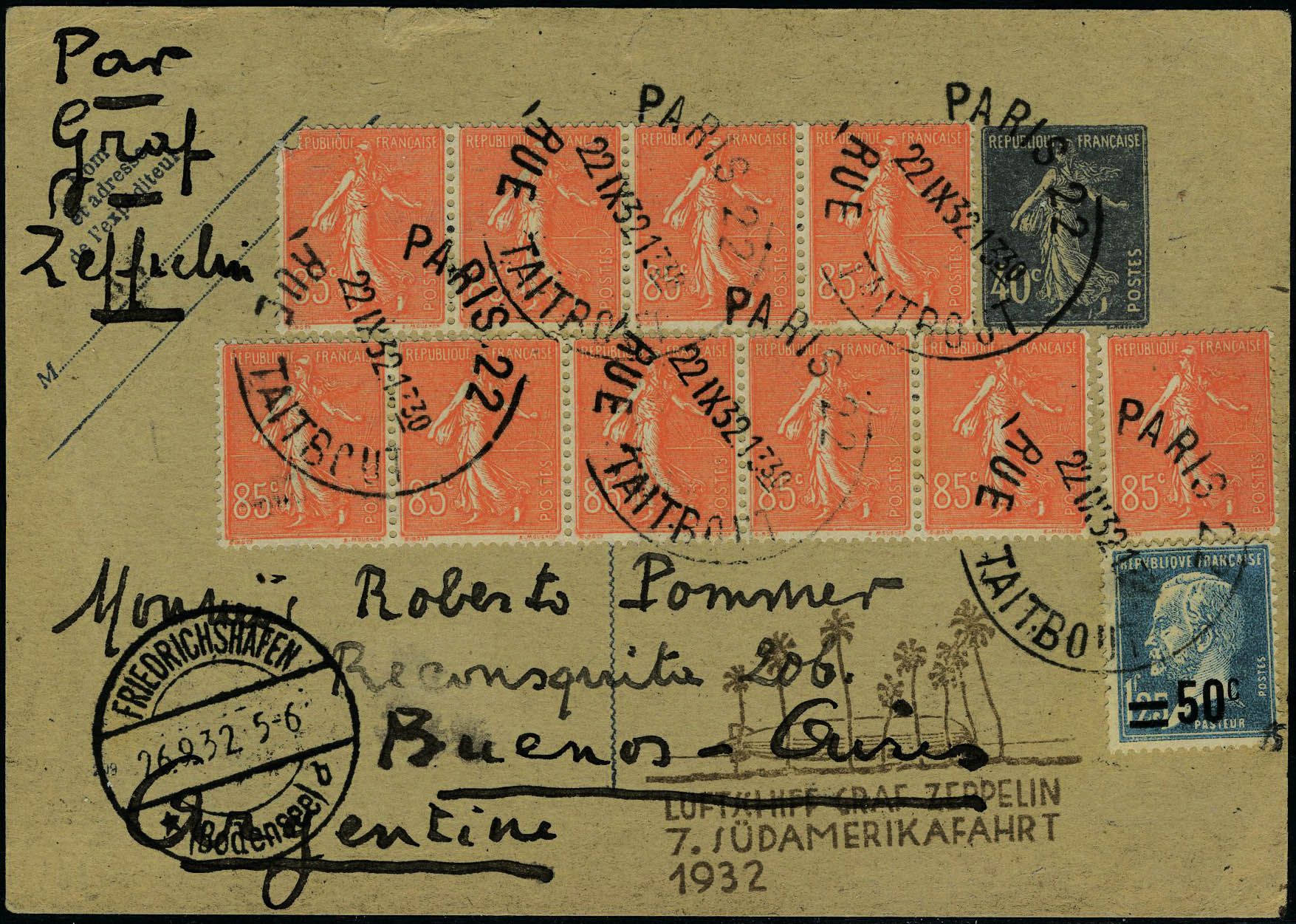 Lot 706 - France poste aerienne - Francois Feldman F.C.N.P François FELDMAN sale #127 Lot 706 - France poste aerienne - Francois Feldman F.C.N.P François FELDMAN sale #127