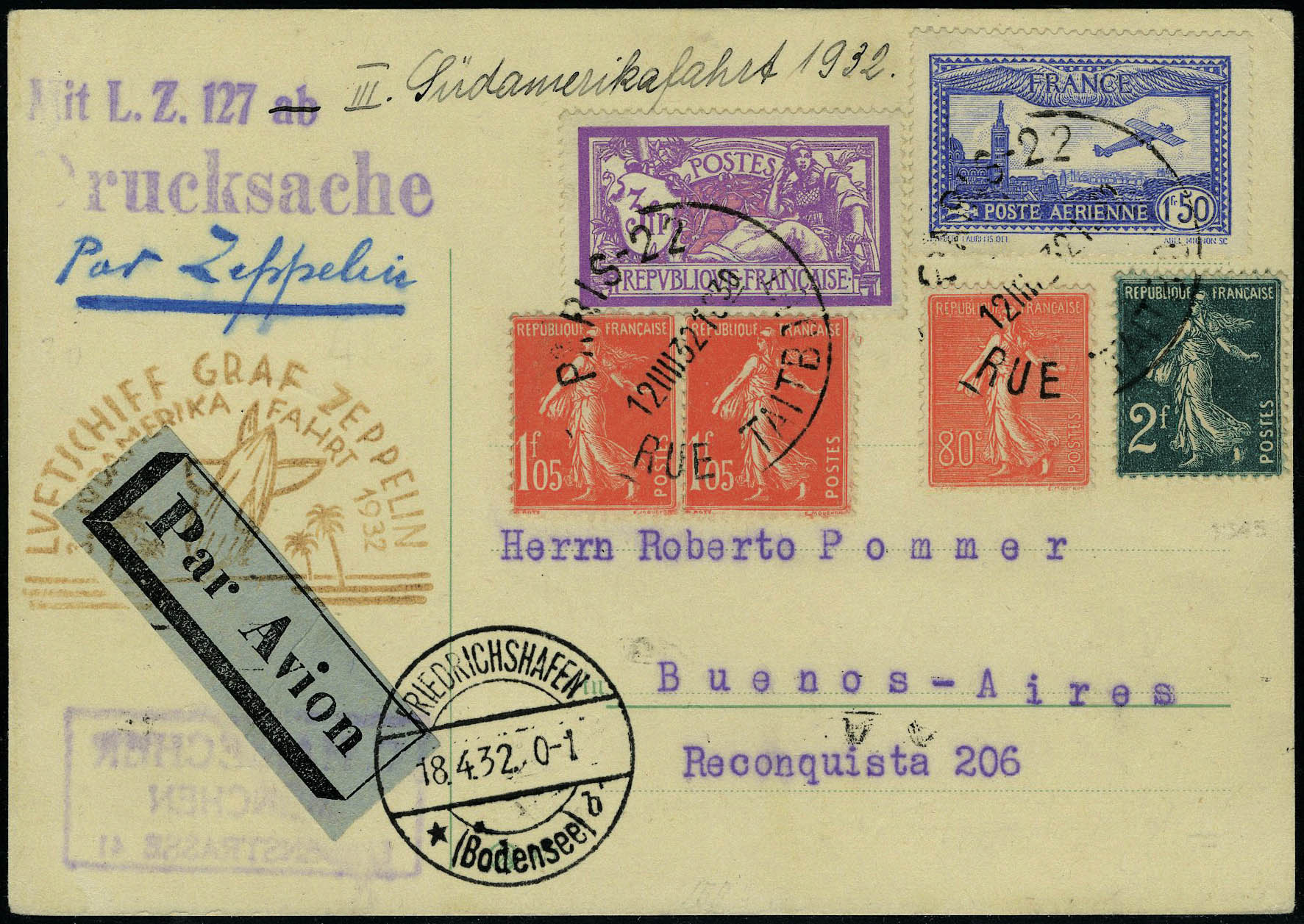 Lot 718 - France poste aerienne - Francois Feldman F.C.N.P François FELDMAN sale #127 Lot 718 - France poste aerienne - Francois Feldman F.C.N.P François FELDMAN sale #127