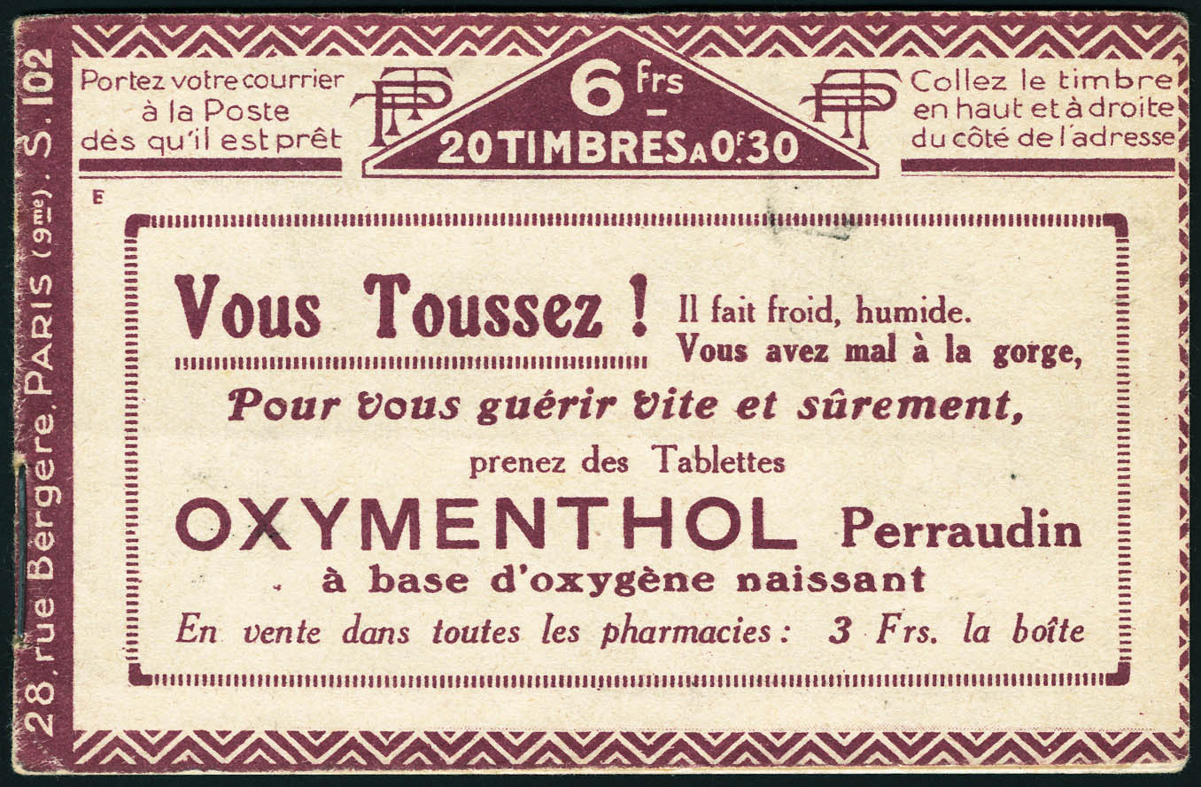 Lot 799 - France carnets - Francois Feldman F.C.N.P François FELDMAN sale #127 Lot 799 - France carnets - Francois Feldman F.C.N.P François FELDMAN sale #127
