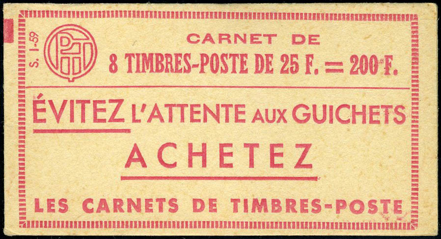 Lot 813 - France carnets - Francois Feldman F.C.N.P François FELDMAN sale #127 Lot 813 - France carnets - Francois Feldman F.C.N.P François FELDMAN sale #127
