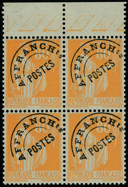 Lot 868 - France preobliteres - Francois Feldman F.C.N.P François FELDMAN sale #127 Lot 868 - France preobliteres - Francois Feldman F.C.N.P François FELDMAN sale #127