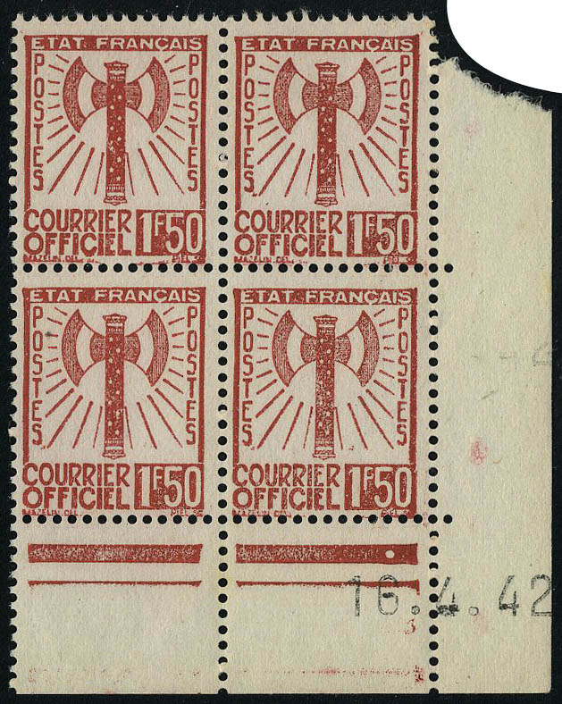 Lot 891 - France timbres de service - Francois Feldman F.C.N.P François FELDMAN sale #127 Lot 891 - France timbres de service - Francois Feldman F.C.N.P François FELDMAN sale #127