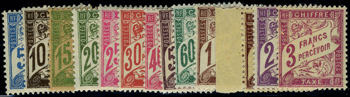 Lot 918 - France timbres-taxe - Francois Feldman F.C.N.P François FELDMAN sale #127 Lot 918 - France timbres-taxe - Francois Feldman F.C.N.P François FELDMAN sale #127