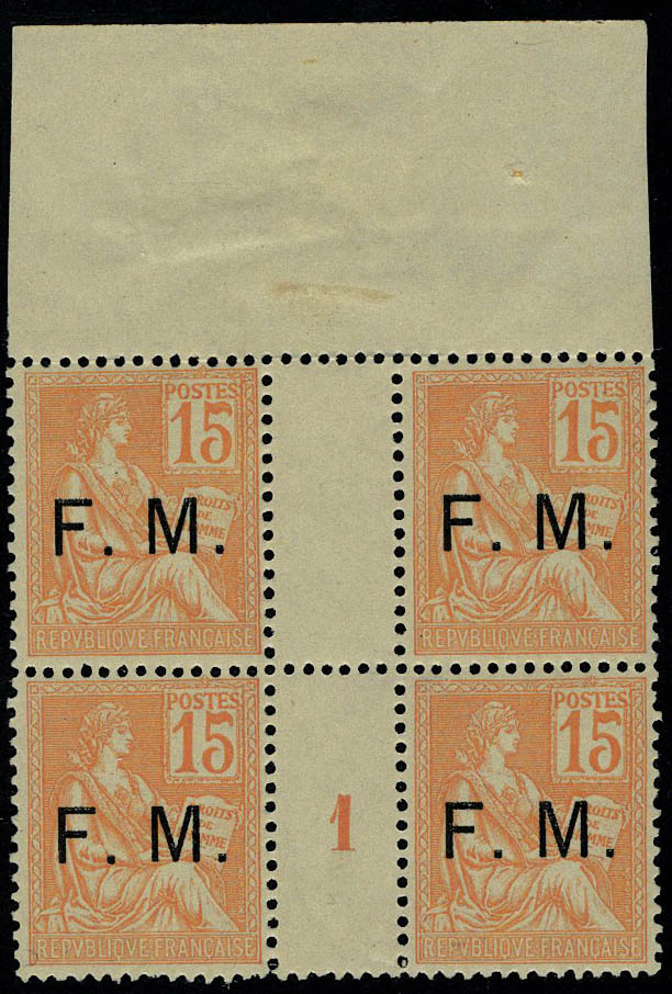 Lot 970 - France timbres de franchise - Francois Feldman F.C.N.P François FELDMAN sale #127 Lot 970 - France timbres de franchise - Francois Feldman F.C.N.P François FELDMAN sale #127